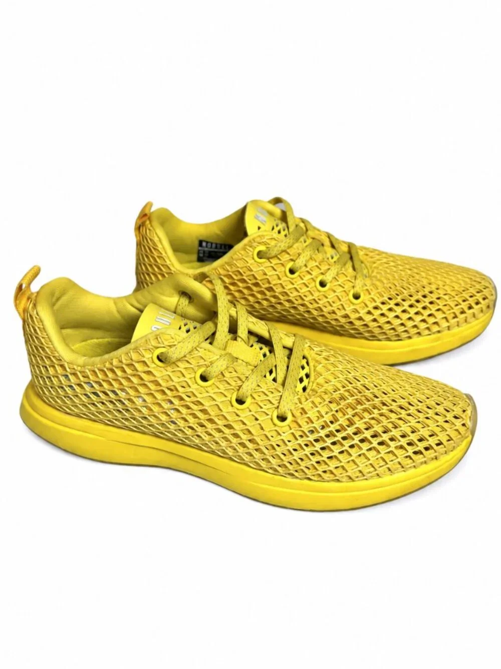 NOBULL Diamond Knit Trainer Yellow CrossFit Gym Shoes Mens 6.5 Womens 8